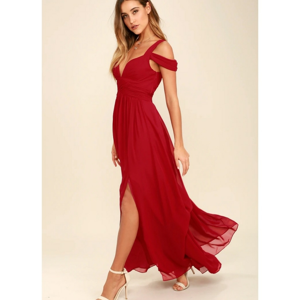 Wine Red Formal Lulu's maxi dress (NWT)